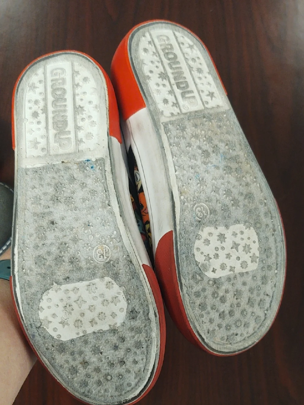 Bundle Of Boys Gray Lace-Up Boots & Pokemon Slip-On Sneakers Size 13